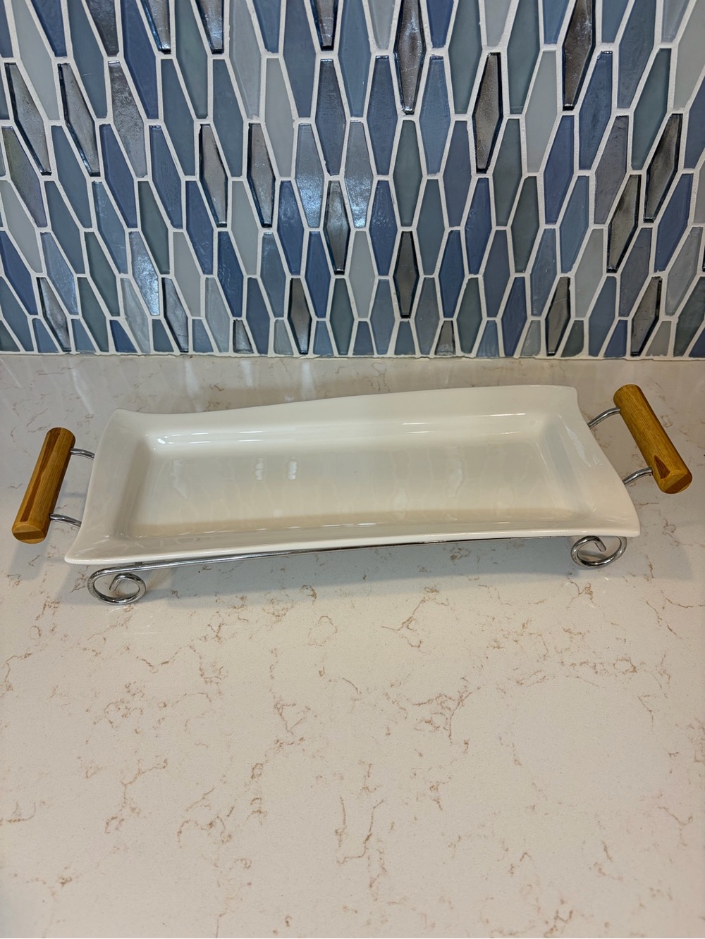 White Ceramic Serving Tray